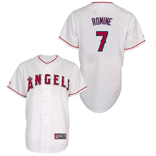 Andrew Romine #7 Youth Baseball Jersey-Los Angeles Angels of Anaheim Authentic Home White Cool Base MLB Jersey